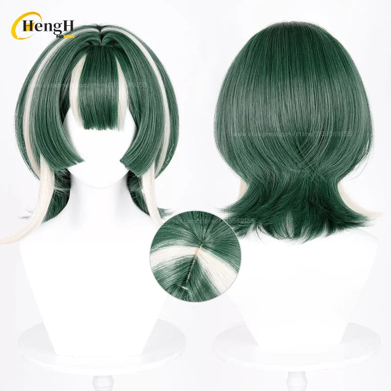 En stock Anime Zanka Guita Enji ‌   Pelucas de Cosplay Rudo Amo Li Glaze, pelo sintético resistente al calor, pelucas para fiesta de Halloween + gorro de peluca