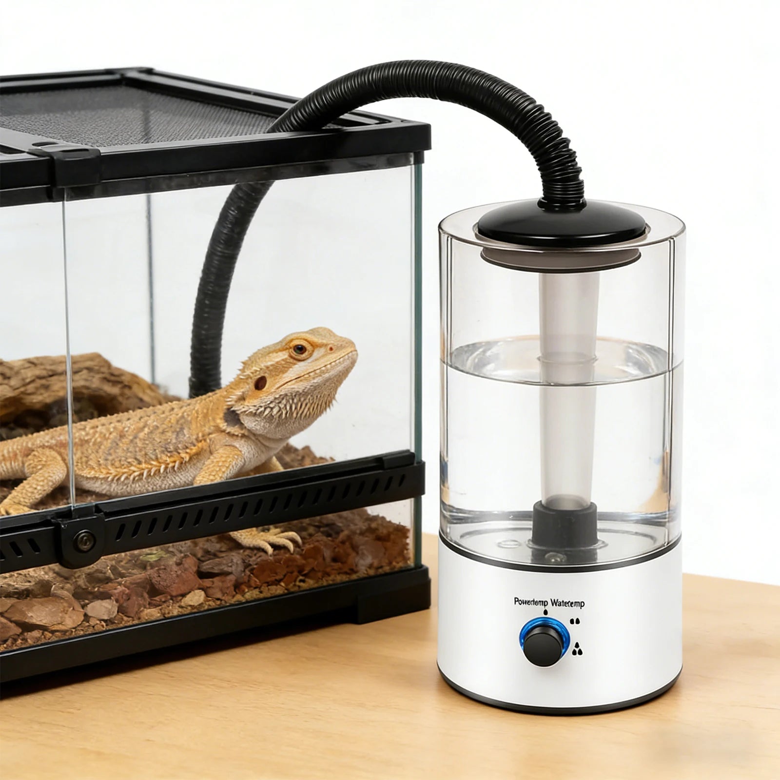 Humidificador para Reptiles de 4L con Manguera de Extensión, 110V, Nebulizador Automático para Tortugas y Reptiles, Sistema de Nebulización para Terrarios, Suministros para Mascotas