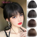 HUAYA-flequillo de aire sintético para mujer, pelo falso corto Natural, Invisible, sin costuras, extensiones de cabello frontal