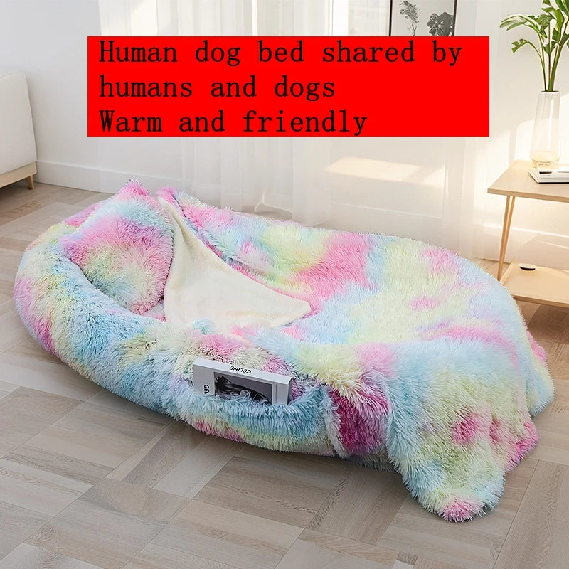 Cama gigante para perros para humanos, cama de esponja de felpa para humanos y perros, colchón informal tanto para humanos como perros.
