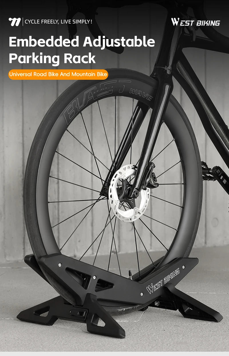 WEST BIKING-estante de estacionamiento para bicicleta, soporte Universal ajustable para bicicleta de montaña y carretera, soporte de estacionamiento para almacenamiento de bicicletas en interiores, accesorios para ciclismo