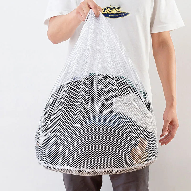 Bolsa de lavandería de gran tamaño, organizador de malla, red, sujetador sucio, calcetines, ropa interior, almacenamiento de zapatos, cubierta para lavadora de ropa