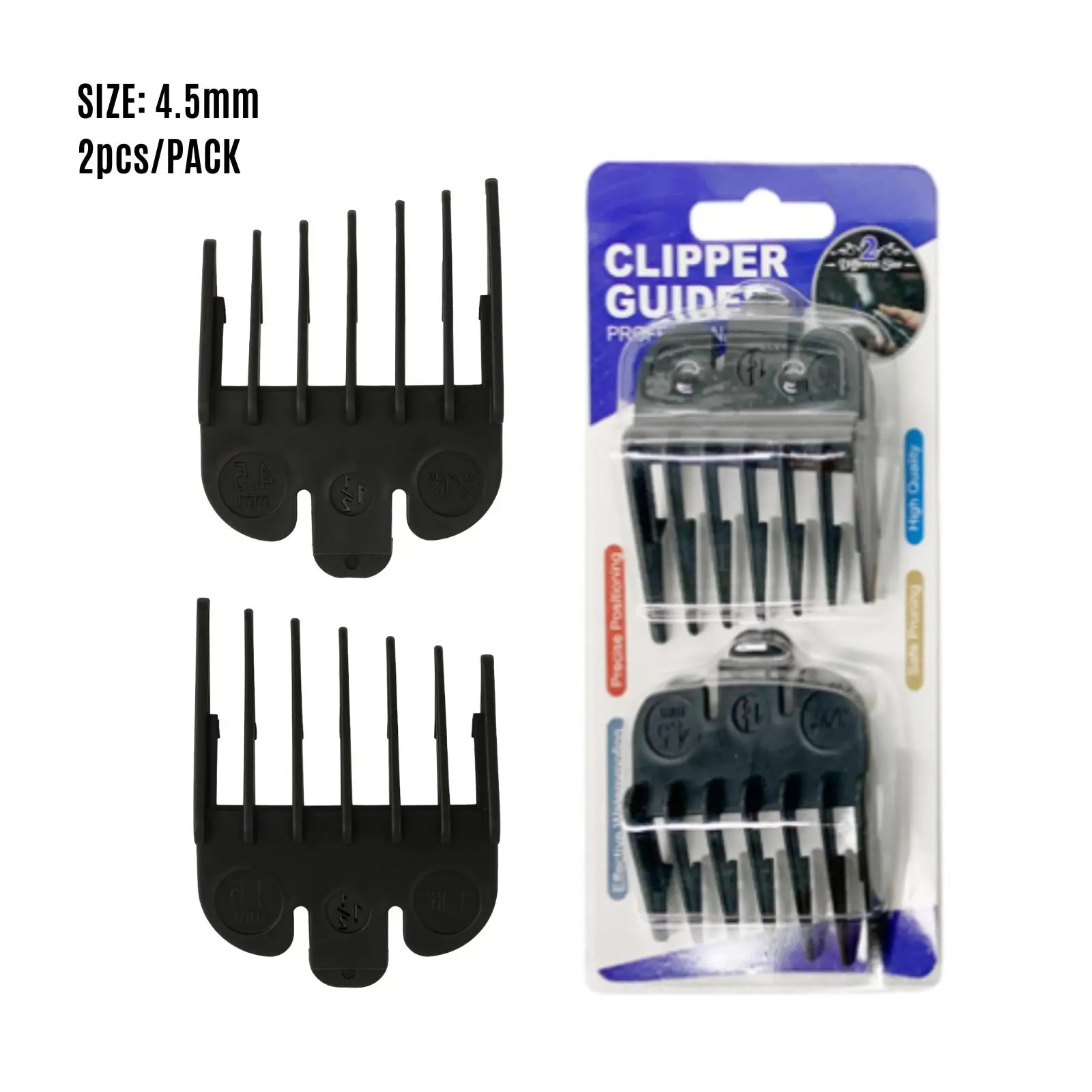 Peines de límite para cortapelos profesionales, guía de corte de pelo para peluquero, protectores para maquinilla de cortar el pelo, herramientas de estilismo de 3mm/4,5mm, 2 uds.
