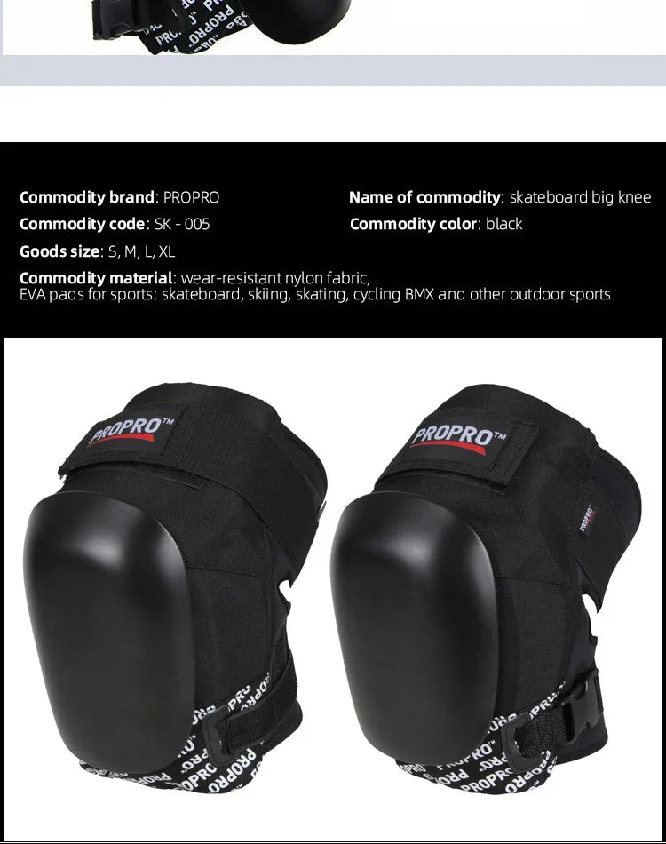 Rodillera para monopatín y esquí profesional, 2 uds., gruesa, para Snowboard, patinaje sobre ruedas, rodillera para deportes al aire libre, equipo protector para ciclismo