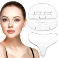 Parches de silicona 2 en 1 para la cara y el cuello, antiarrugas, para suavizar la piel del rostro y el pecho, herramientas para el cuidado de la piel.