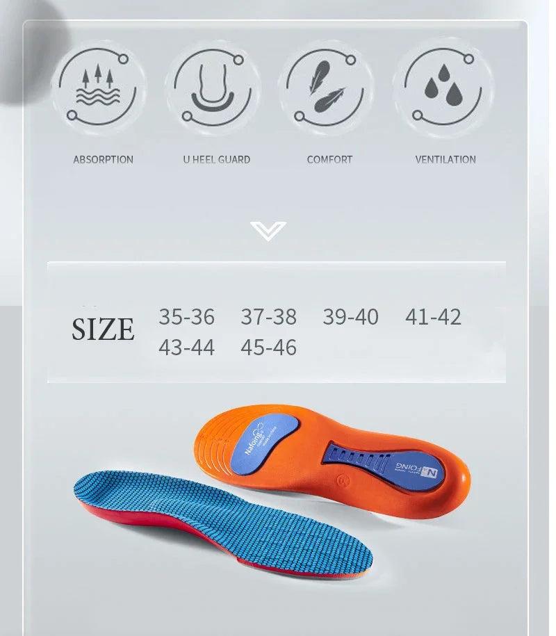 Plantillas deportivas para zapatos, desodorante con absorción de impacto, cojín transpirable, plantillas para correr para hombre y mujer, 2 uds.