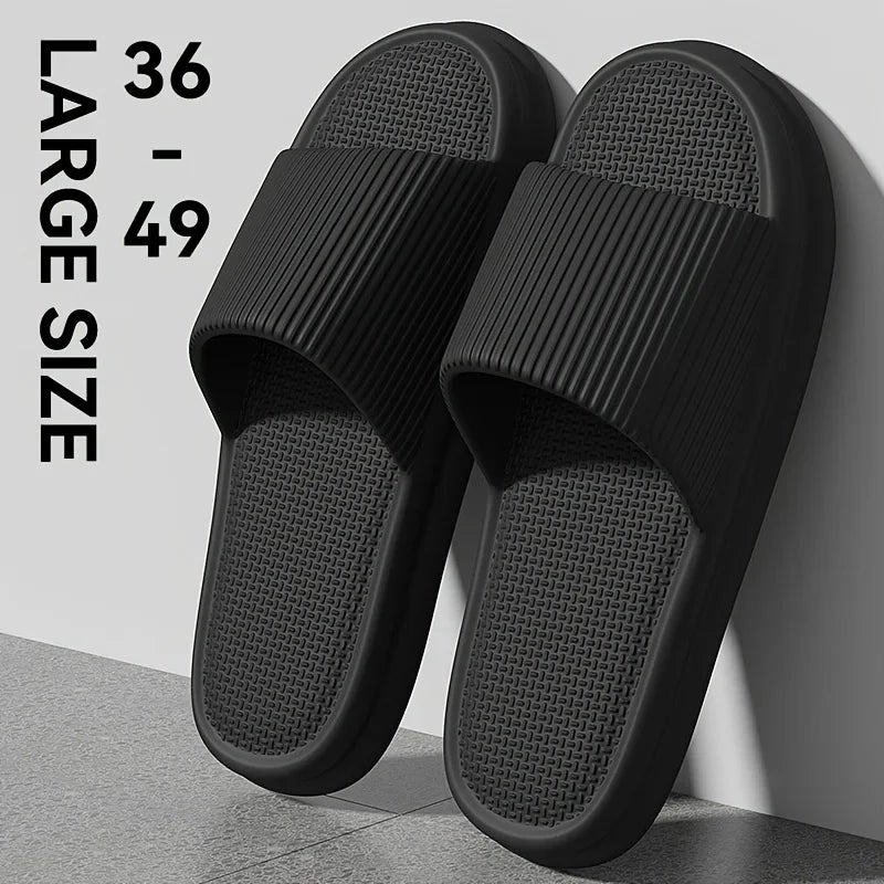 Zapatillas silenciosas de verano para hombre, sandalias antideslizantes con suela de EVA suave para interior del hogar y baño, a prueba de olores, cómodas y ligeras