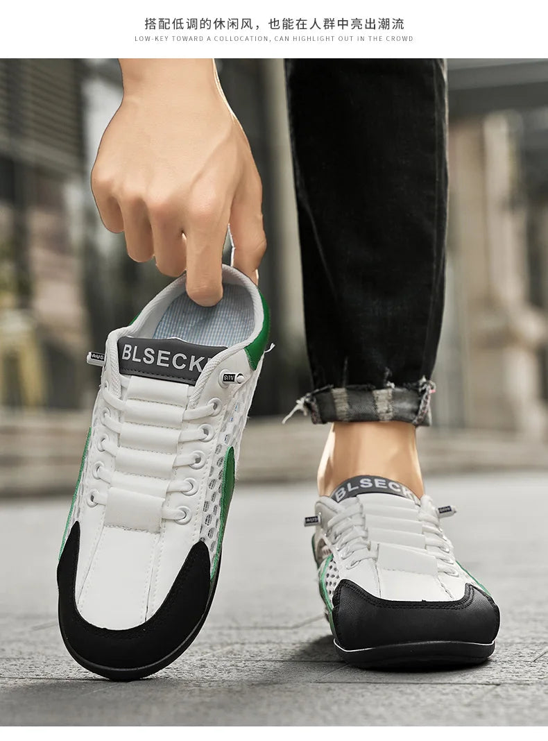 Zapatos de Hombre Estilo Verano 2026, Diseño Cerrado y Deslizante con Malla Transpirable, Mocasines Modernos y Transpirables