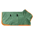 Toalla de albornoz para perros 2 en 1, cinta mágica ajustable, bata de secado rápido, ropa súper absorbente para mascotas para perros pequeños y medianos después del baño