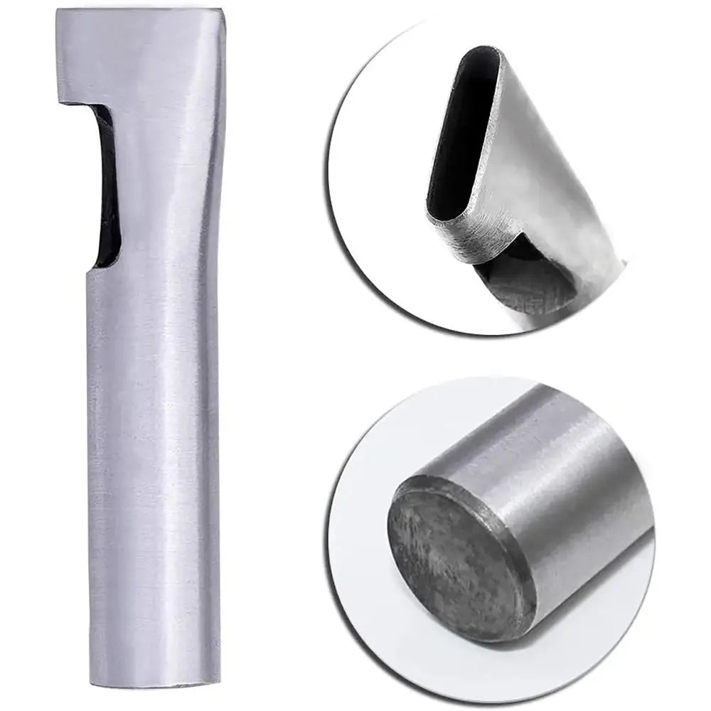 1 ud. Nuevo perforador de cuero para cinturones, herramienta DIY, perforador de agujeros huecos, ovalados, elípticos, de acero para manualidades
