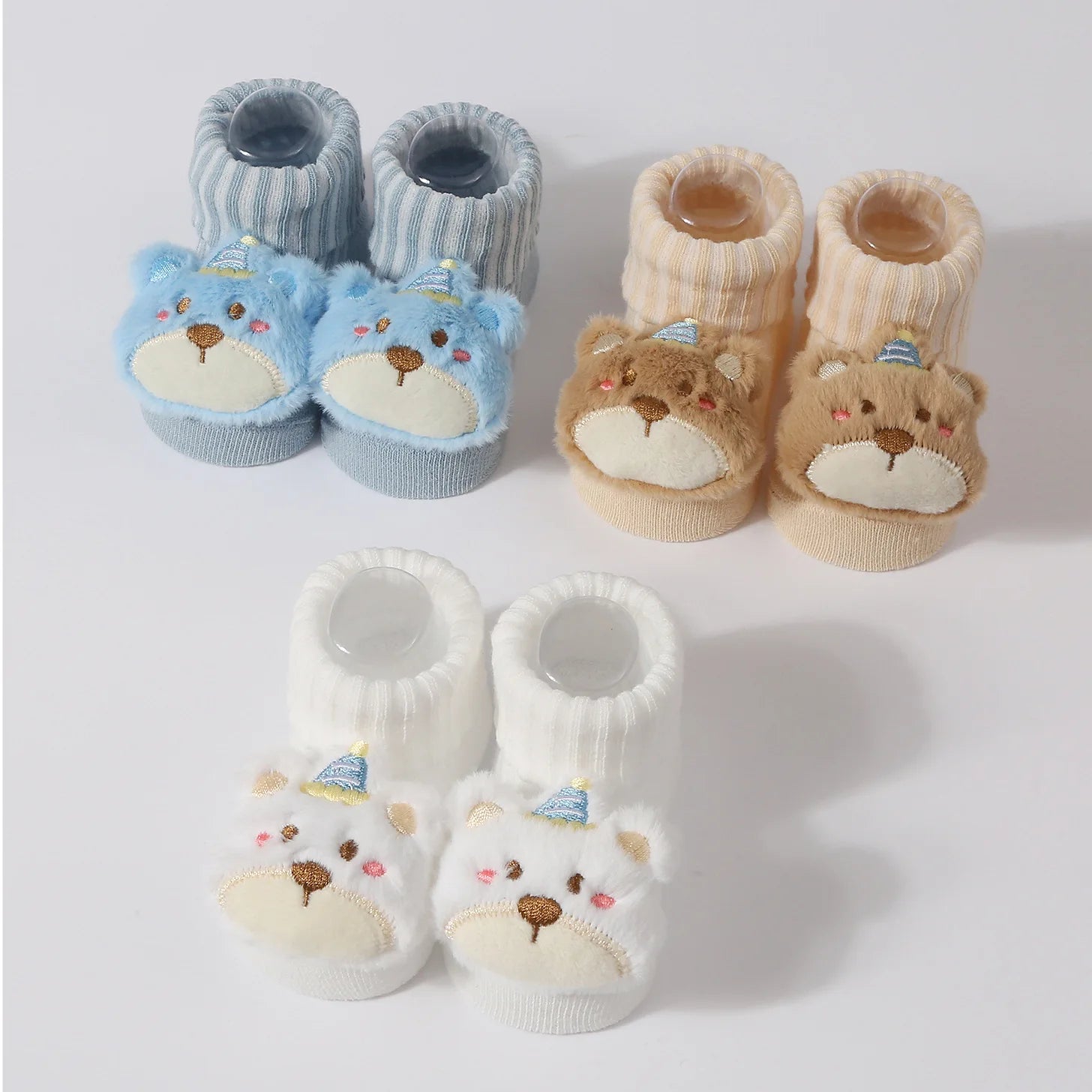 3 par/set de calcetines para bebés, accesorios para recién nacidos, animales de dibujos animados, ropa de regalo para niños, material infantil, calcetín transpirable de algodón