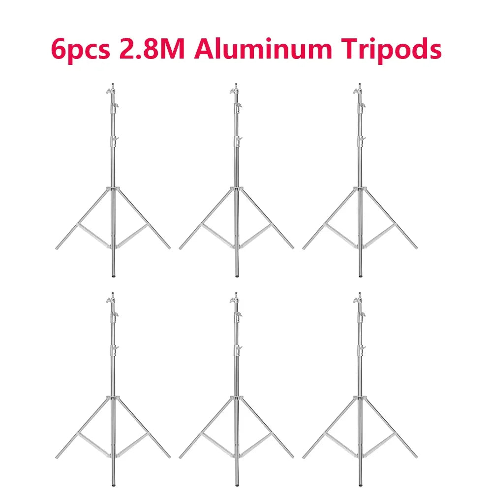 Trípode de 2,9 M, trípode grande súper estable, soporte de luz plegable, marco de elevación, ruedas, Softbox de fotografía, estudio fotográfico de acero inoxidable