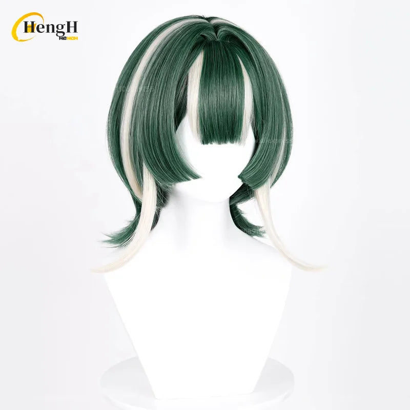 En stock Anime Zanka Guita Enji ‌   Pelucas de Cosplay Rudo Amo Li Glaze, pelo sintético resistente al calor, pelucas para fiesta de Halloween + gorro de peluca
