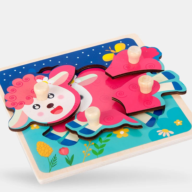 Rompecabezas Montessori para bebés juguetes de madera para niños de 1 2 y 3 años juegos educativos de aprendizaje para niños regalos de cumpleaños para niños
