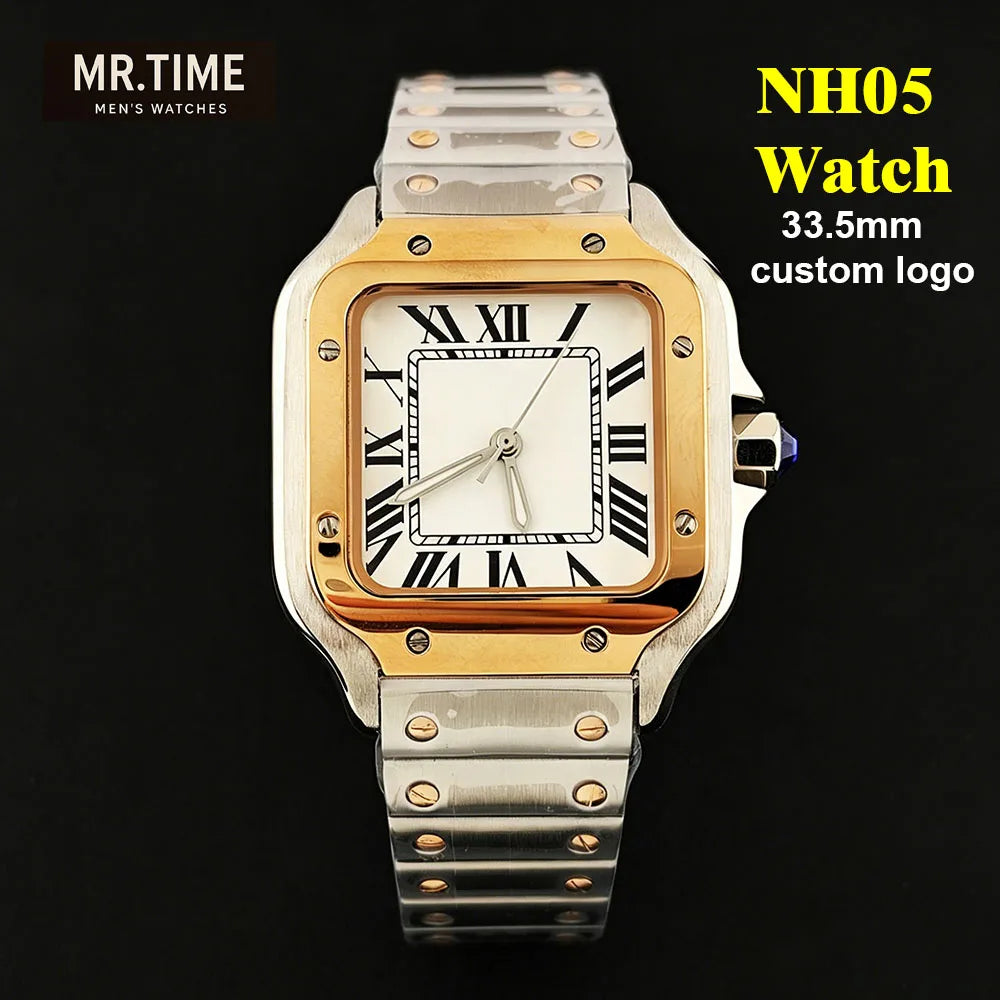 Reloj de Moda para Mujer 2026, Modelo NH05, Color Rosa Plateado, Acero Inoxidable, Logotipo Personalizado, Movimiento NH05