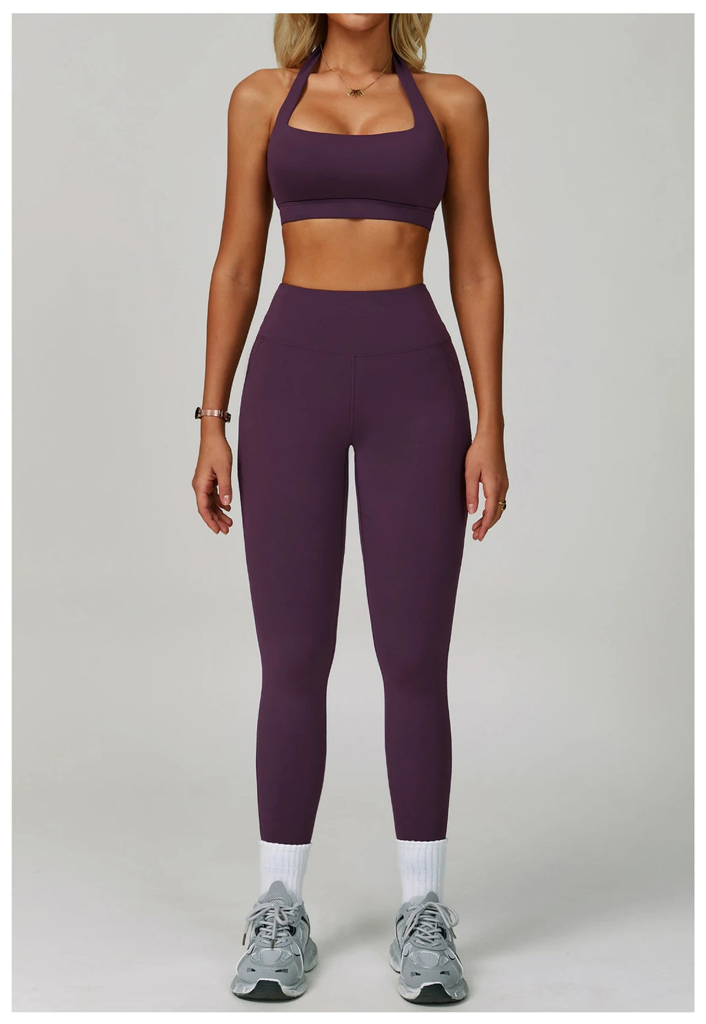 Conjuntos de 2 uds de chándal para mujer, ropa deportiva, conjuntos de Yoga, ropa deportiva, sujetador de entrenamiento, conjunto de mallas de cintura alta, ropa de gimnasio, trajes deportivos