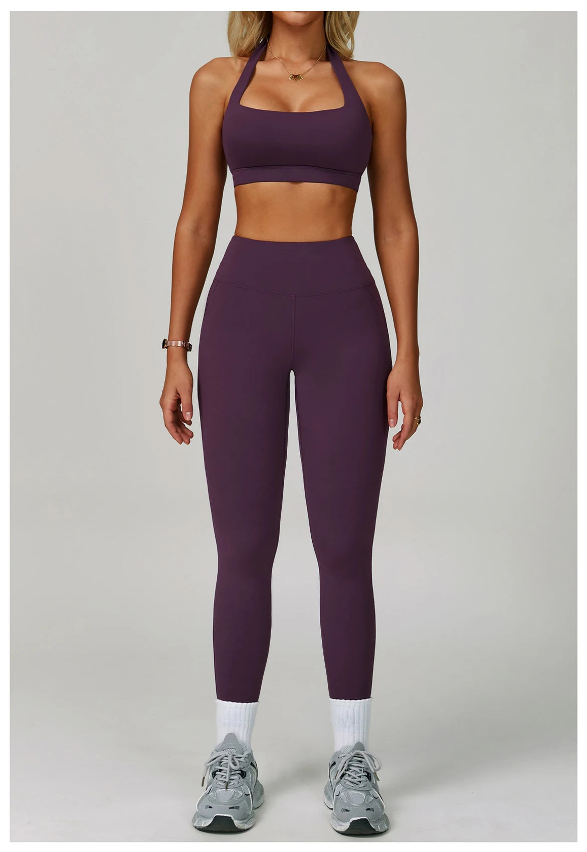Conjuntos de 2 uds de chándal para mujer, ropa deportiva, conjuntos de Yoga, ropa deportiva, sujetador de entrenamiento, conjunto de mallas de cintura alta, ropa de gimnasio, trajes deportivos