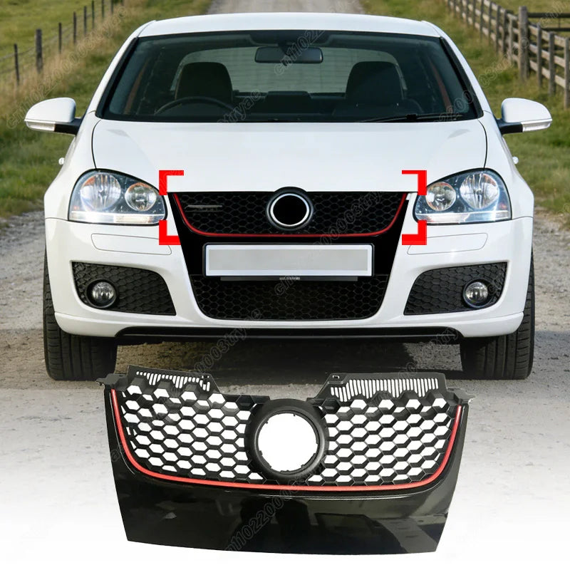 Para Volkswagen Golf MK5 Jetta GLI GTI 2006 2007 2008 2009 4 Uds parachoques delantero inferior Honeycomb malla rejilla modificación cuerpo Kit