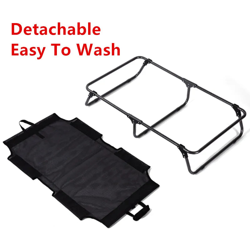 Cama antihumectante para perros, cama transpirable para perros grandes, plegable, para acampar y dormir, perrera colgante para el suelo