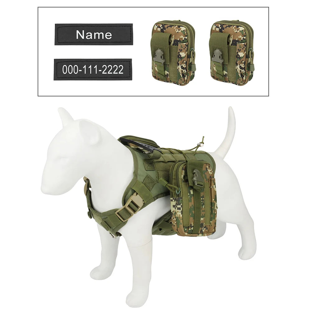 Arnés para perro con nombre personalizado, teléfono personalizado, arnés ajustable transpirable para mascotas, chaleco con correa para el pecho para perros medianos y grandes
