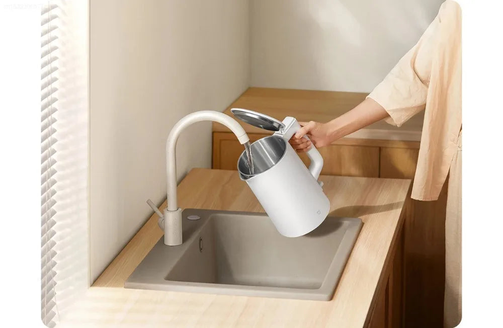 Hervidor Eléctrico Mijia N1, Hervidor de Agua de Acero Inoxidable de Ebullición Rápida, 220V, Hervidores Eléctricos Inteligentes de 1.5L y 1500W para Té y Café en Casa
