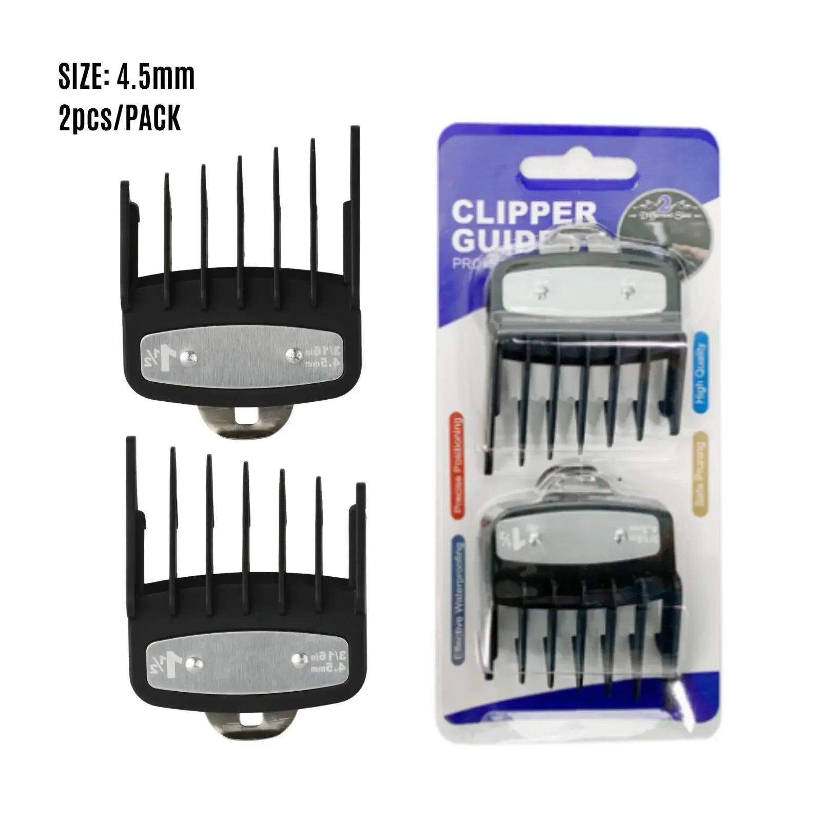 Peines de límite para cortapelos profesionales, guía de corte de pelo para peluquero, protectores para maquinilla de cortar el pelo, herramientas de estilismo de 3mm/4,5mm, 2 uds.
