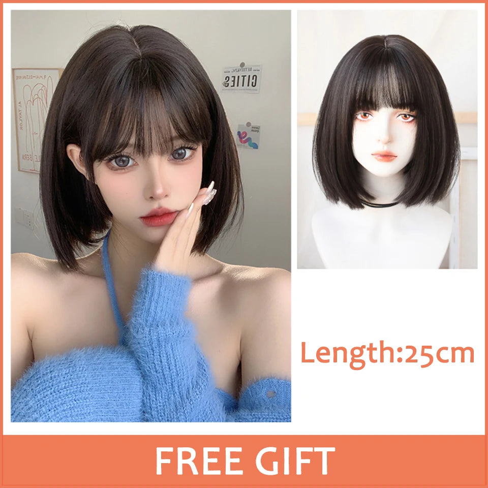 Pelucas sintéticas largas y rectas LM, color azul claro con reflejos de ceniza, peluca de Cosplay con flequillo para mujeres, pelo Natural, fibra resistente al calor