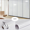 Papel Tapiz Autoadhesivo de PVC Blanco para Decoración de Muebles Antiguos, Adhesivo para Gabinetes de Cocina, Resistente a la Humedad y al Agua