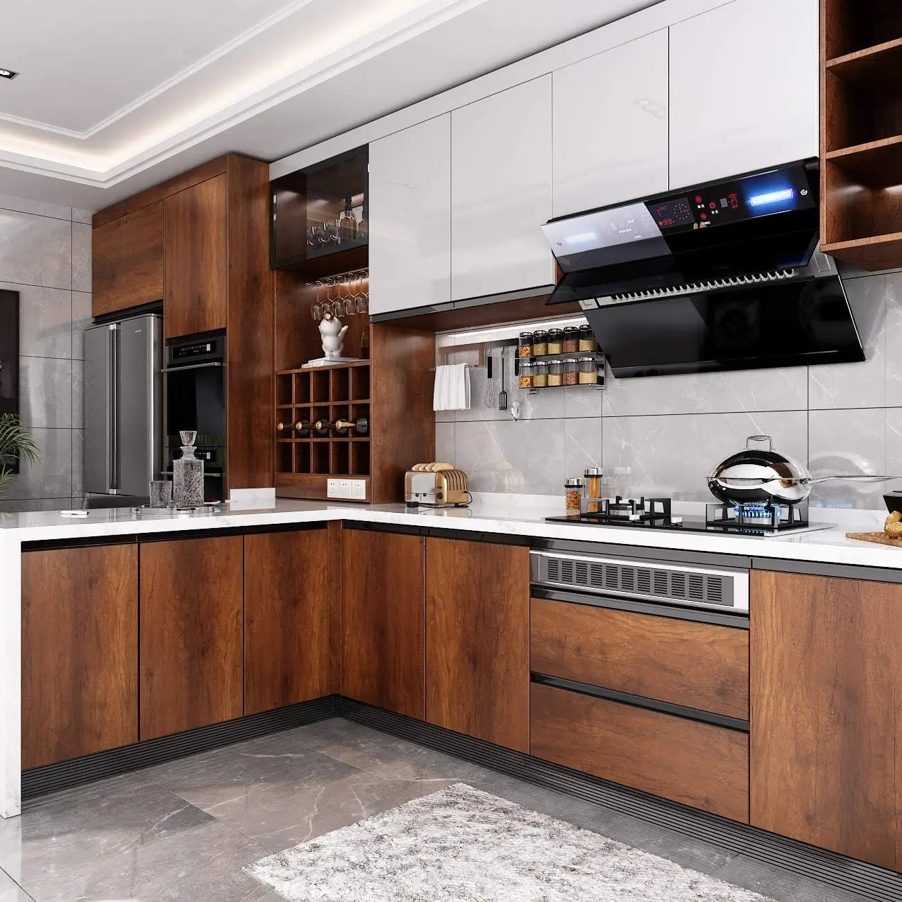 Rollo de papel tapiz adhesivo con 5 metros, pegatina impermeable de grano de madera, armario, puerta de escritorio, pegatinas de renovación de muebles
