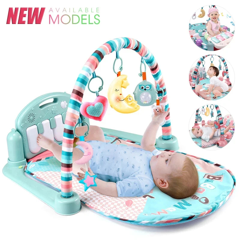 Soporte de Fitness para bebé, juego de música, juguetes de actividades de gimnasio, manta para gatear de Piano para recién nacido, almohadilla de juego de Pedal, regalos de educación temprana de 0 a 36 meses