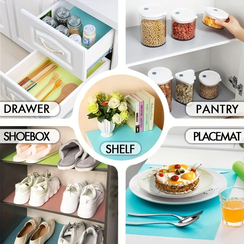 Estera de revestimiento para refrigerador impermeable de EVA, almohadilla de cocina lavable con moho, mantel Individual para cajón de gabinete antiaceite, estera para nevera con aislamiento térmico, 4 Uds.