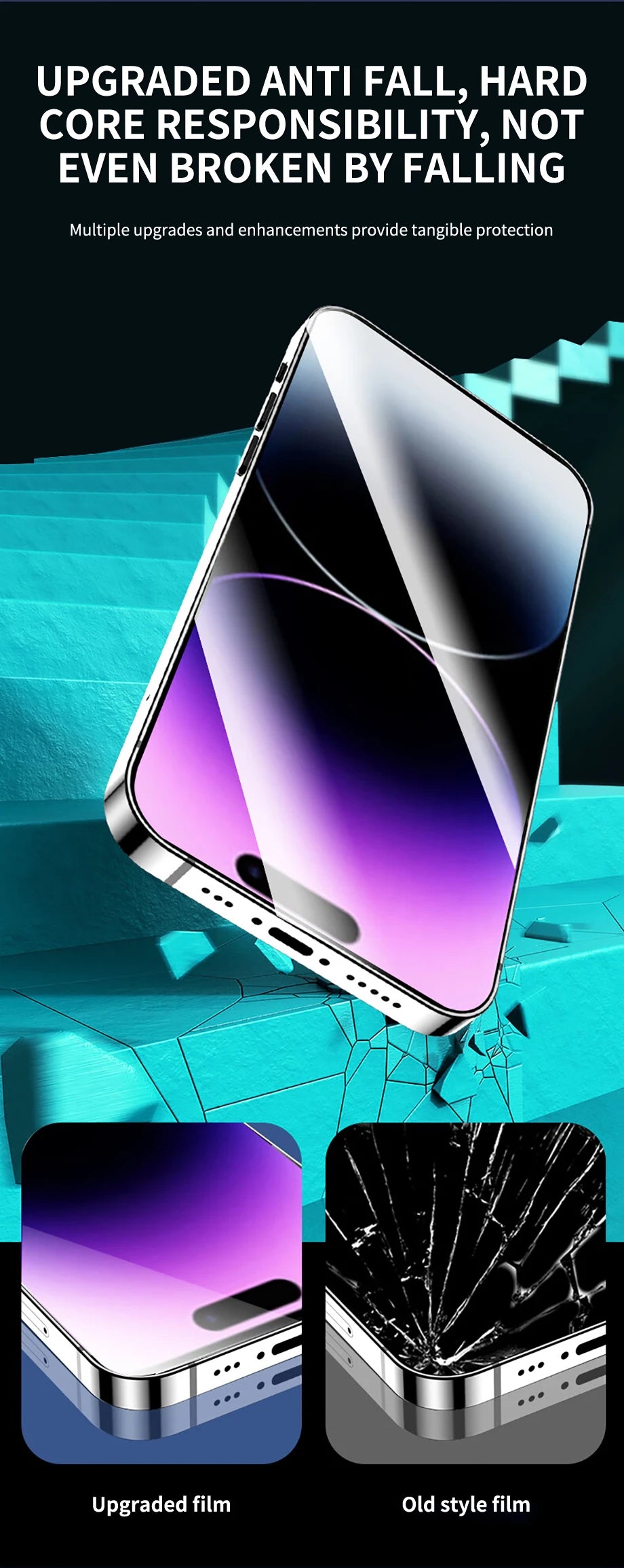 3 uds 30D Protector de pantalla de vidrio templado para IPhone 17 Air 14 13 11 15 16 Pro Max 12 Mini 16e XS XR X 8 7 Plus 16Pro cubierta de película