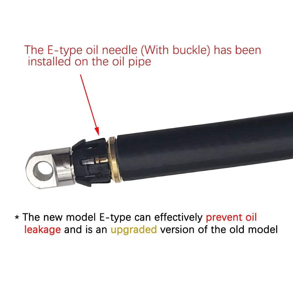 NUTT Y-5 A5-D tubo de aceite 1,35 m 2,2 m para Scooter E-bike pinzas eléctricas tubo de aceite aguja de aceite cabeza de oliva tapa de goma junta plateada