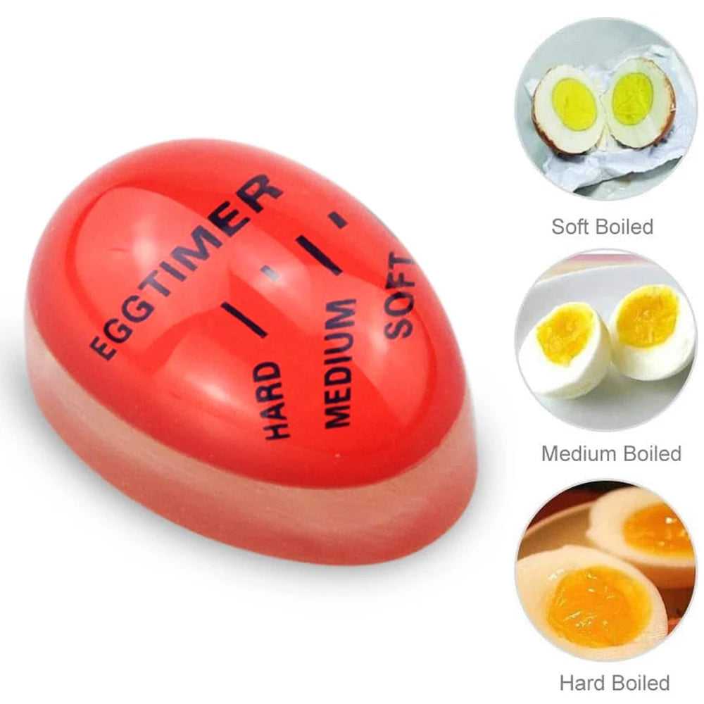 Temporizador de huevos, indicador que cambia de Color, huevos hervidos suaves, medianos y duros, sensibles al calor, seguro, duradero, ayuda de cocina, regalo para uso doméstico