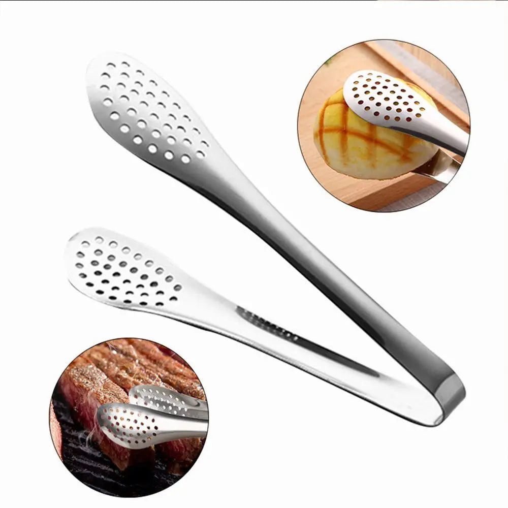 Utensilios de Cocina, Pinzas para Servir Ensaladas Resistentes al Calor, Pinzas para Barbacoa, Pinzas para Buffet, Pinzas para BBQ de Acero Inoxidable