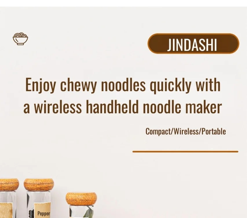 Fabricante de fideos inalámbrico eléctrico, prensa de fideos portátil de mano, electrodomésticos, cocina al aire libre, desayuno en casa, fabricante inteligente