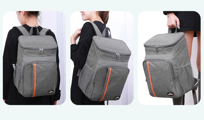 Bolsa de almuerzo térmica portátil de 18L, caja de comida duradera, resistente al agua, funda con aislamiento de hielo, mochilas para cena Oxford para acampar, Icebox