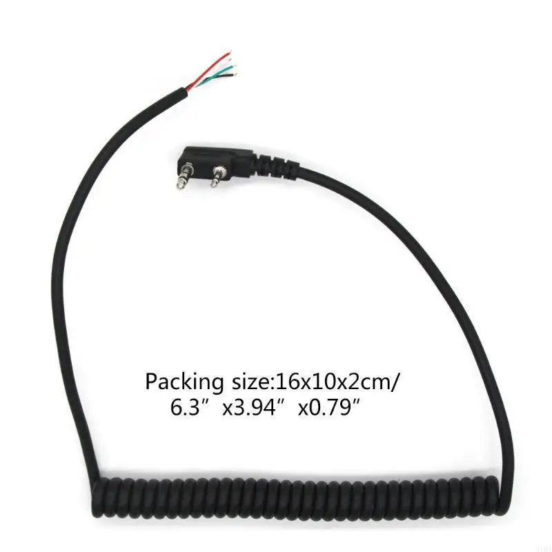 Walkie Talkie altavoz micrófono Cable duradero resistente al desgaste 70cm altavoz micrófono Cable para Baofeng UV5R para Kenwood TK-240 Linton
