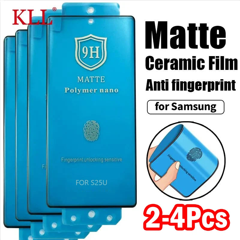 2-4 Uds película suave de cerámica mate a prueba de explosiones para Samsung S25 S24 Ultra S23 S22 S21 S20 S10 Plus Note 20 protectores de pantalla
