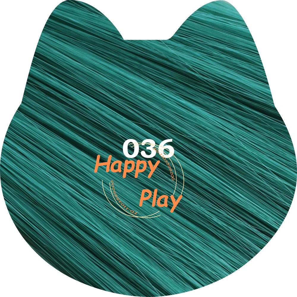 Peluca sintética de Cosplay de Anime de 400g + 60cm con flequillo para mujer, peluca recta Universal de volumen grueso de la serie verde, pelo resistente al calor