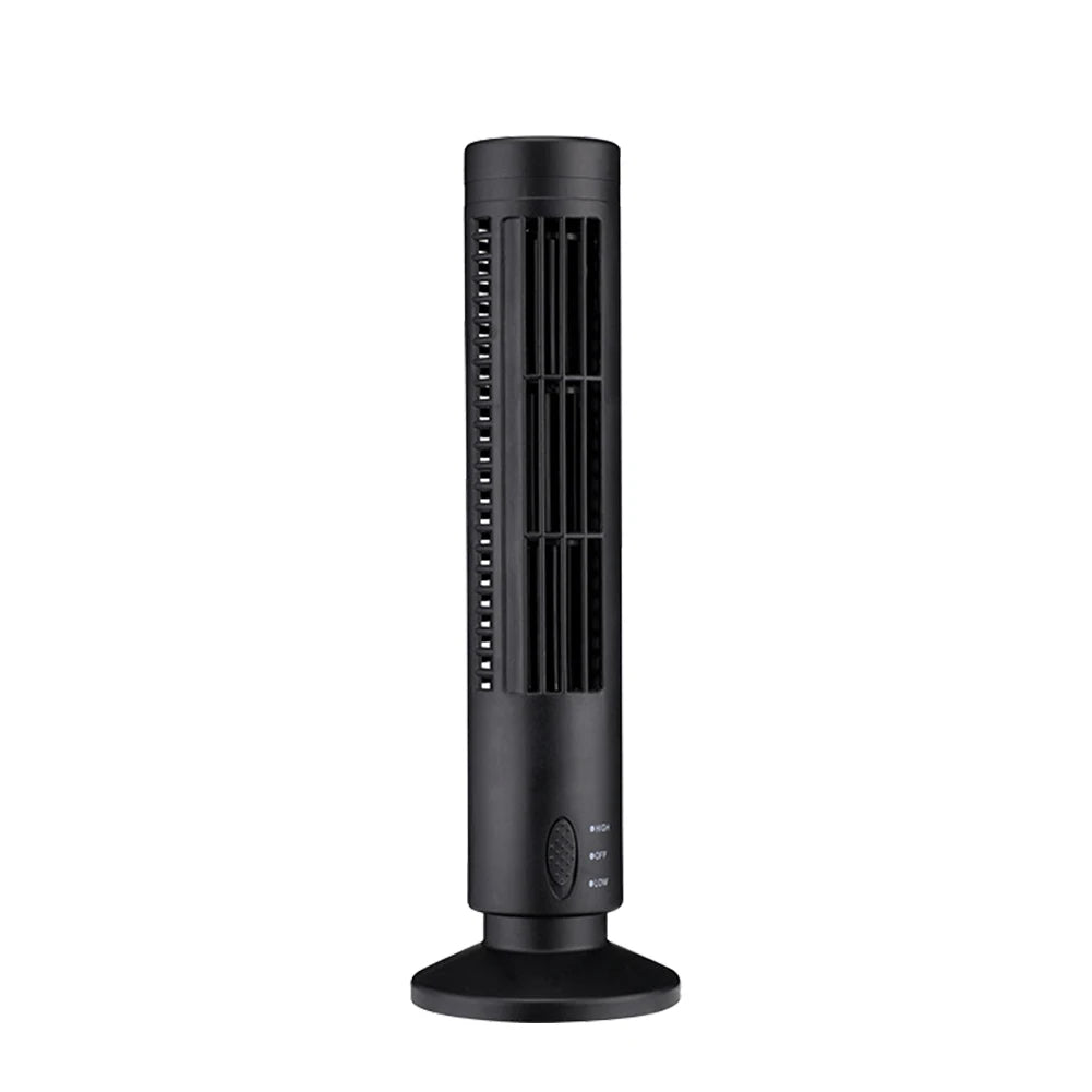 Ventilador de Torre portátil de 3 velocidades para escritorio, ventilador de pie silencioso, recargable, montaje en pared, para dormitorio, sala de estar y oficina