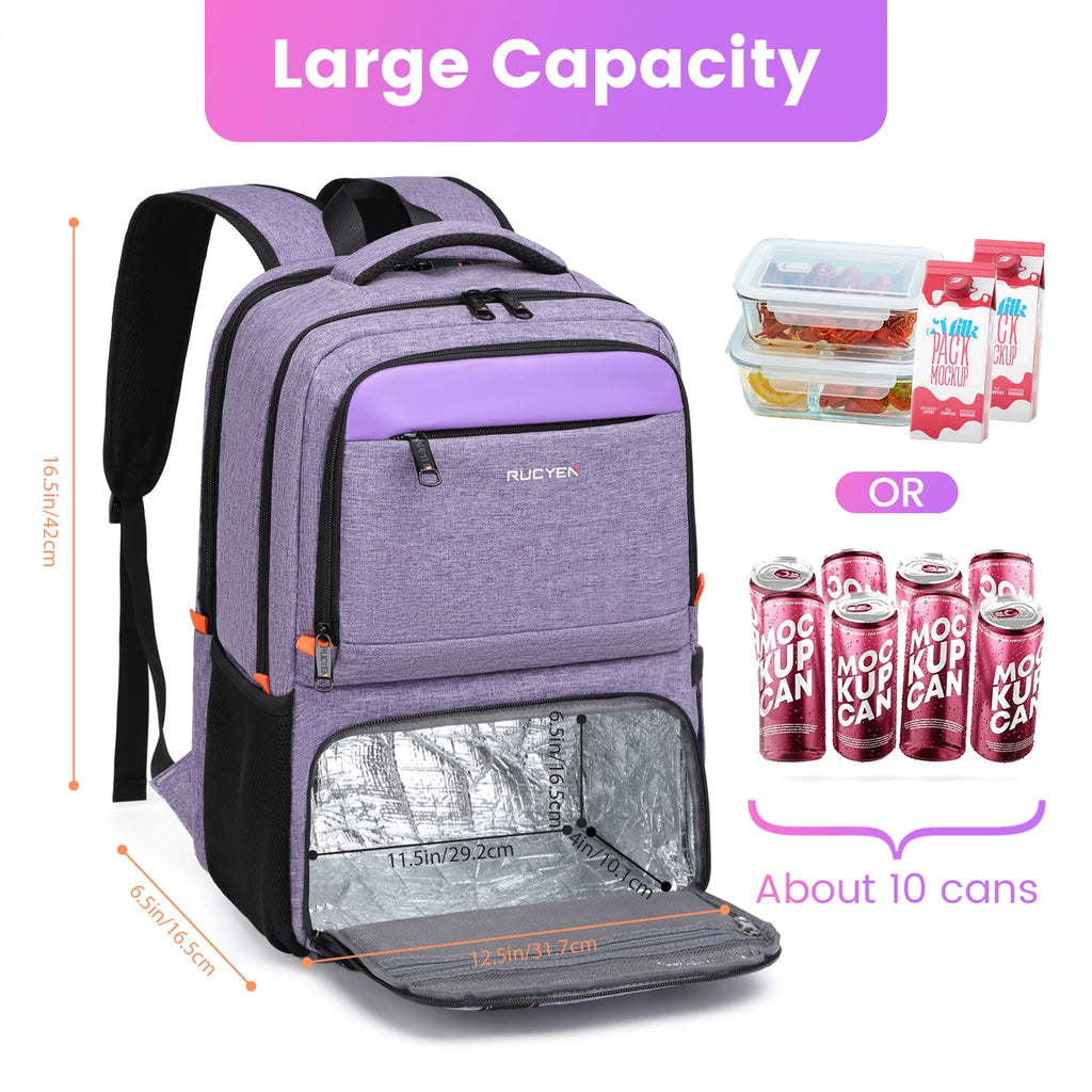 Mochila para el almuerzo, bolsa de Picnic con aislamiento, bolsa de viaje multifuncional, gran capacidad, Picnic al aire libre, Camping, mochila impermeable