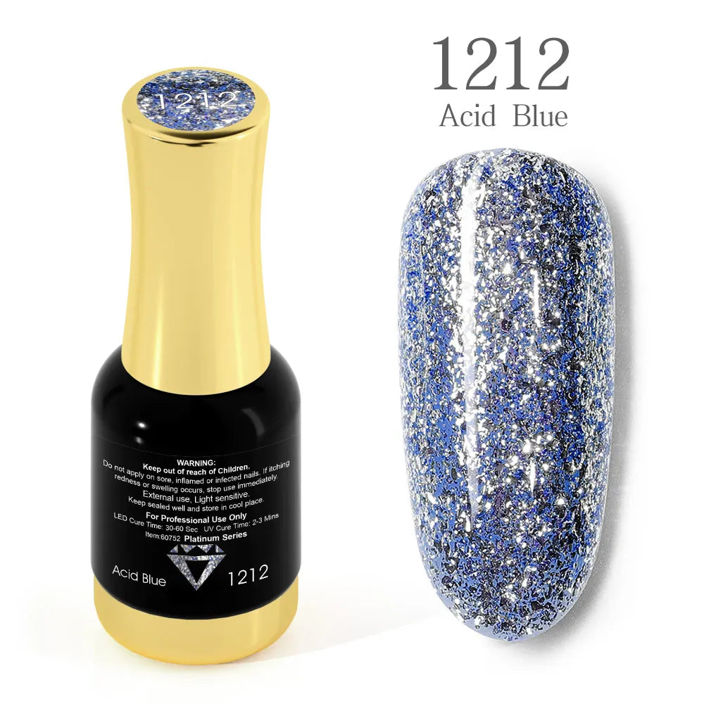Venalisa-esmalte de Gel con purpurina, laca de Gel UV LED para manicura de uñas, autonivelante, supertextura, capa superior templada Nowipe, 12ml
