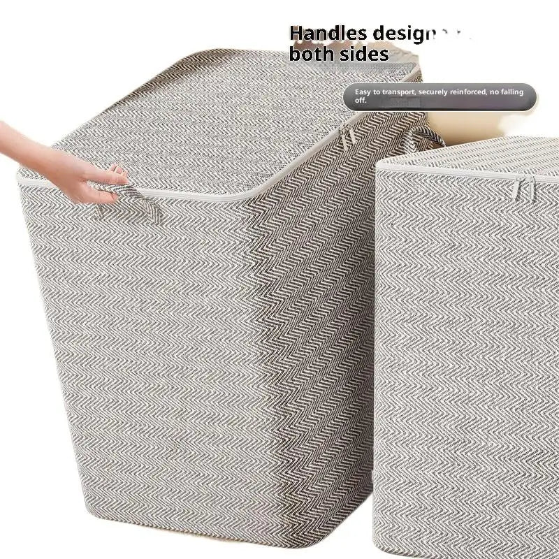 Caja de almacenamiento de ropa de gran tamaño con cubierta, cesta de lavandería grande, bolsa organizadora para bebé, plegable