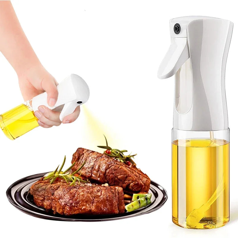 Botella pulverizadora de aceite de plástico para el hogar, botella pulverizadora de aceite o cepillo de aceite, nebulizador, relleno de niebla, cocina, barbacoa de doble uso, 200/300/500ml