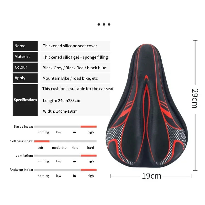 Sillín de bicicleta de GEL 3D para hombre y mujer, productos para bicicleta de montaña y carretera, accesorios, piezas de viaje de carbono para ciclismo