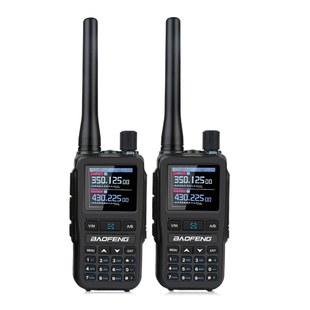 2 unids/pack Baofeng UV-5R Mini doble banda Dual PTT Walkie Talkie 5RMINI banda aérea Rx 5W compacto VOX FM Radio aficionado carga tipo C