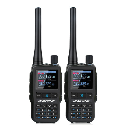 2 unids/pack Baofeng UV-5R Mini doble banda Dual PTT Walkie Talkie 5RMINI banda aérea Rx 5W compacto VOX FM Radio aficionado carga tipo C