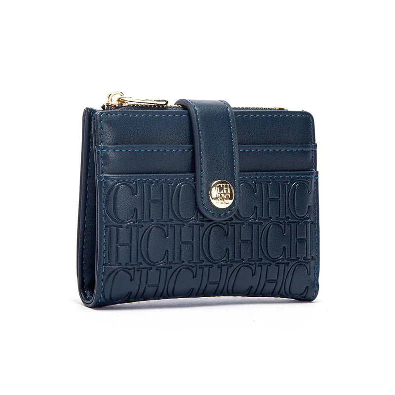 CHCH-funda para tarjetas de diseño cuadrado Retro clásico, marca de lujo, botón de moda, Clip plegable clásico para dinero, compacto, ligero, de lujo