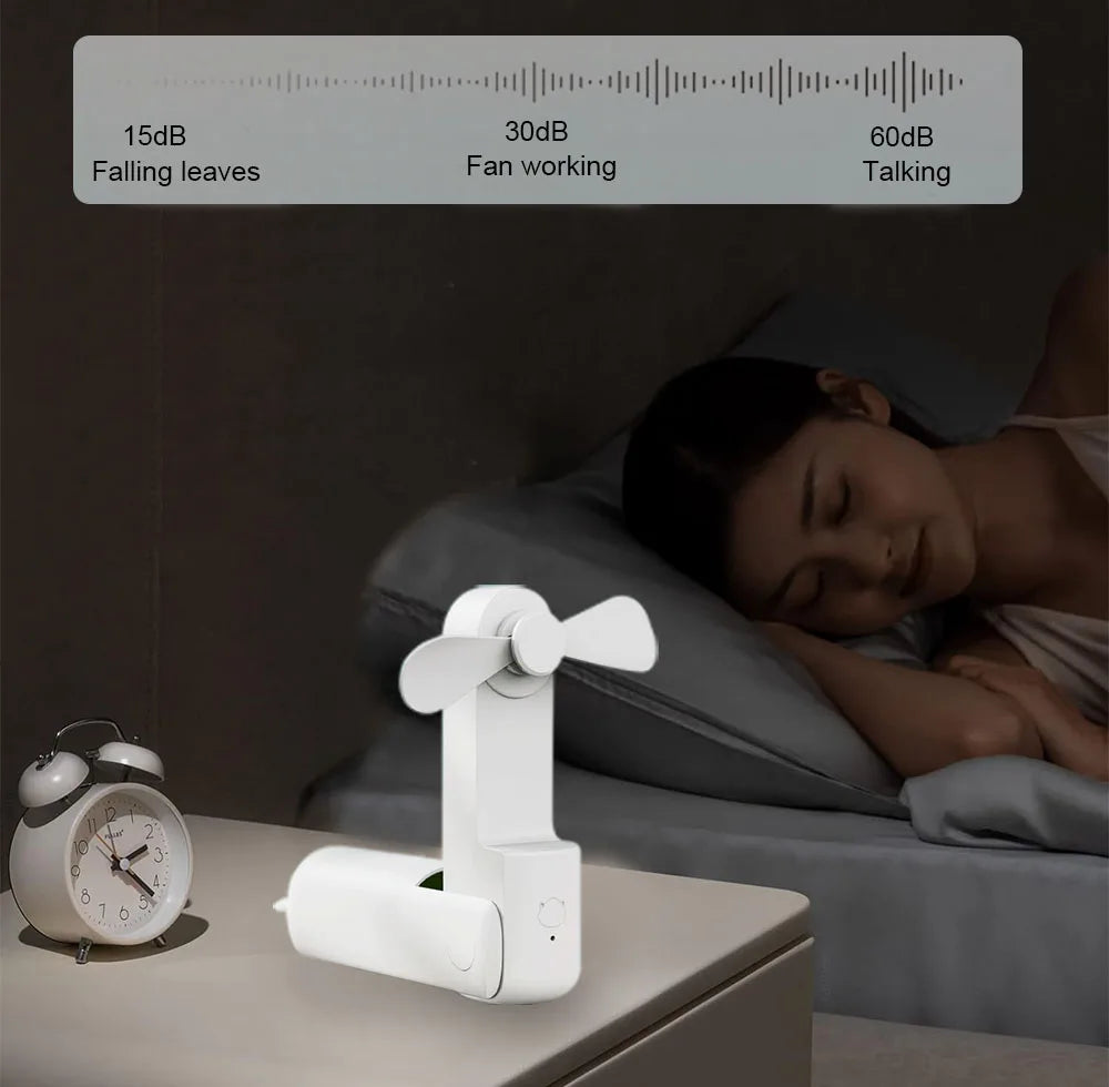 Mini ventilador de mano portátil, pequeño ventilador de bolsillo, batería recargable por USB, ventilador de mano de refrigeración plegable, Mini ventilador USB con Banco de energía